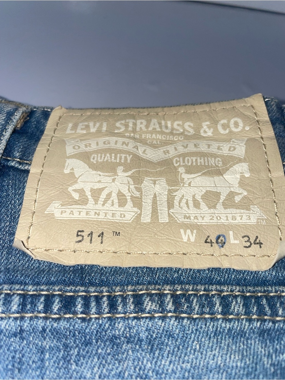 Levi’s 511 Limited Run White Tag Men's Straight Light Blue Washed Jeans